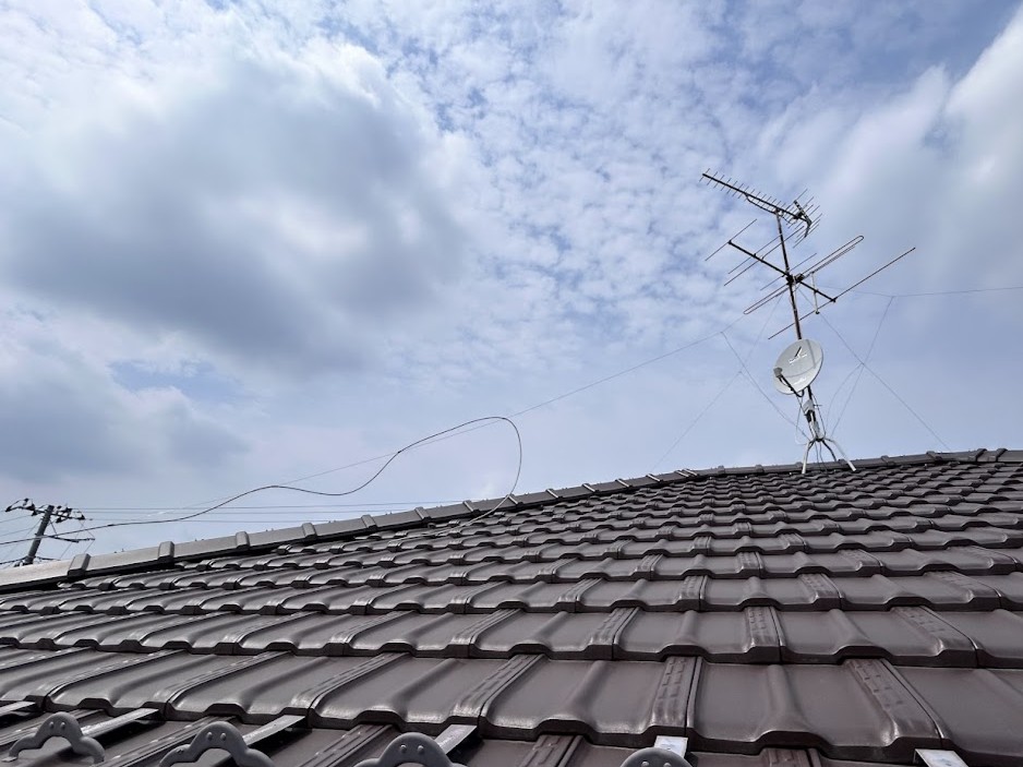 受信不良→八木式撤去し平面アンテナ設置_施工前