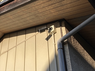 防犯カメラ設置工事 マスプロ製 カメラ3台＋10インチモニター1
