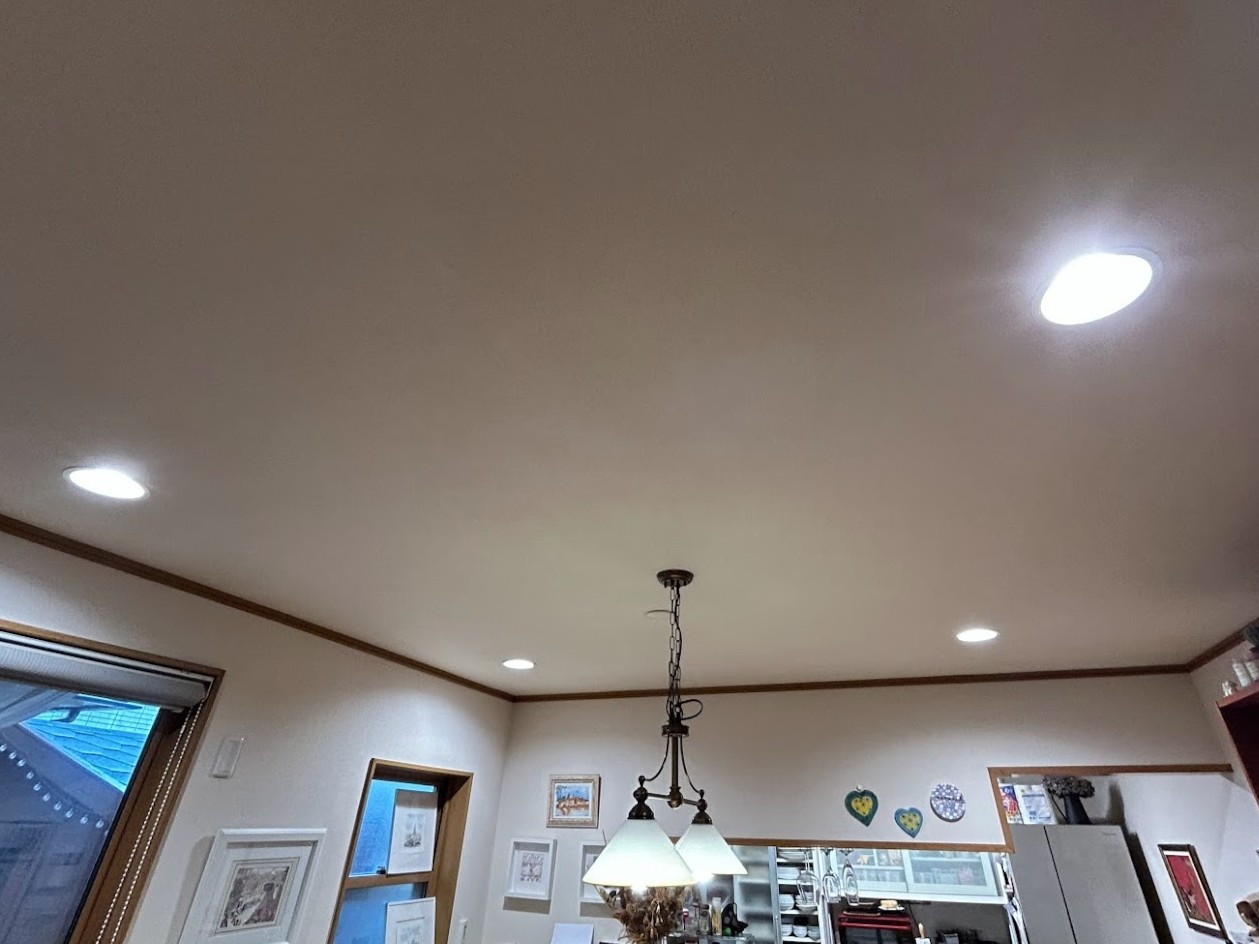 ダウンライト交換工事（マンション／電球色から昼白色へ変更） 施工例2