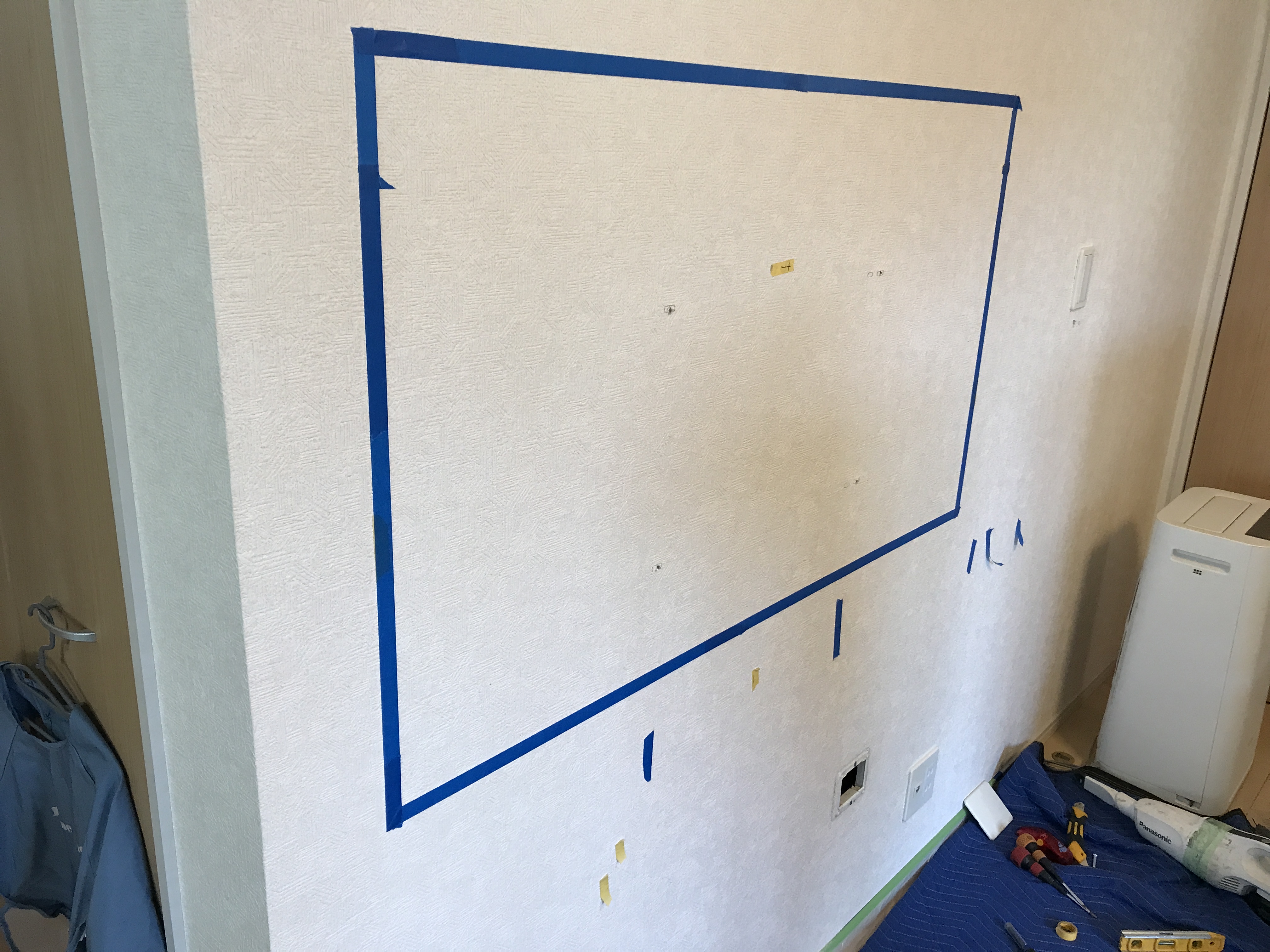 壁掛けテレビ工事_施工事例1